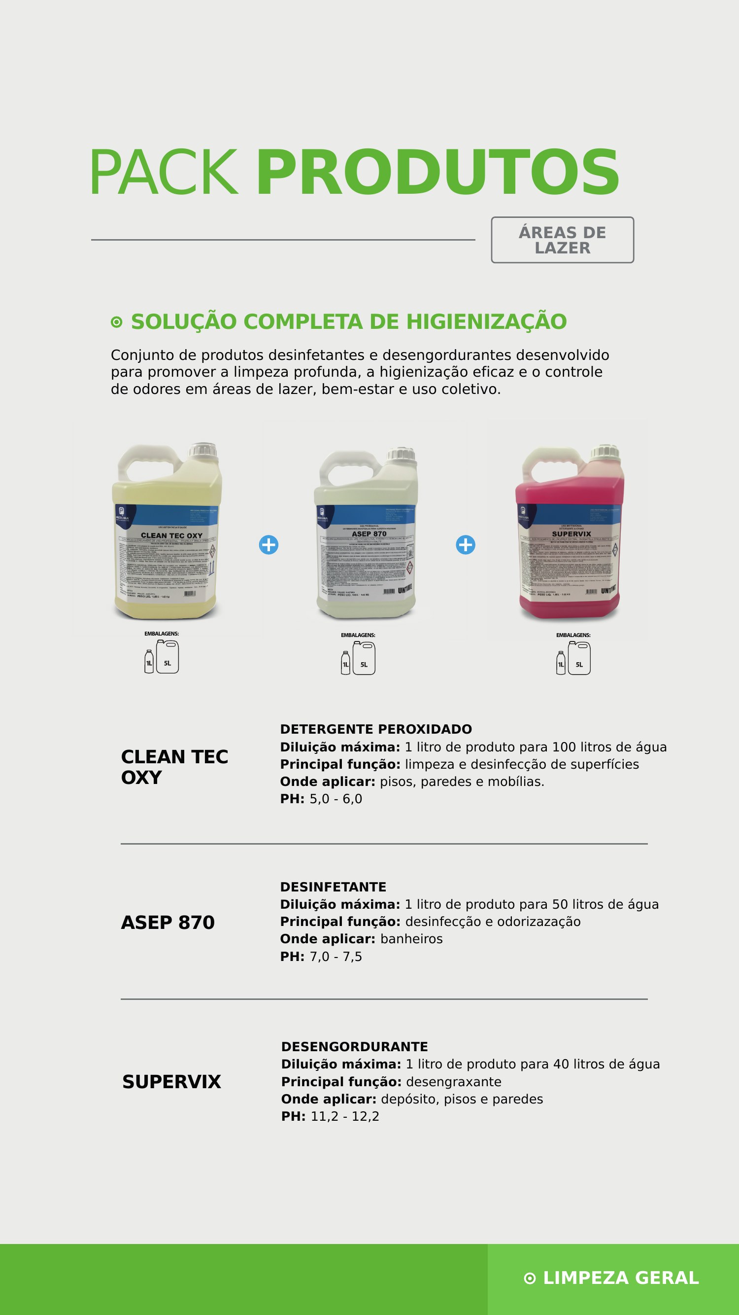 Pack áreas de lazer