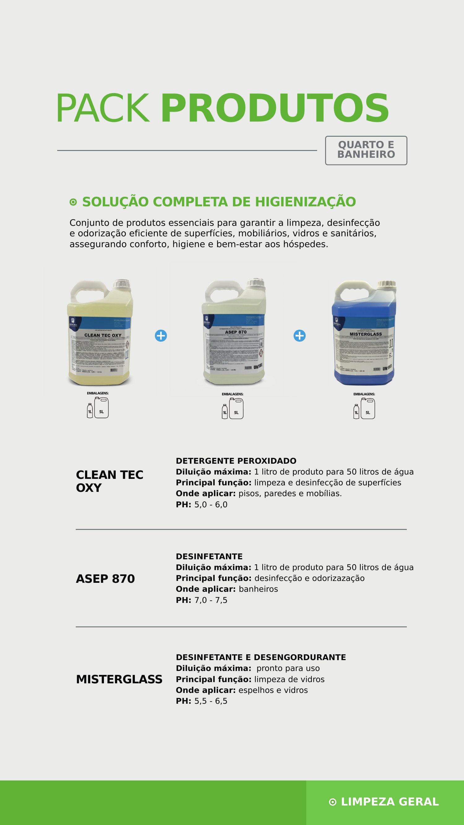 Pack quarto e banheiro