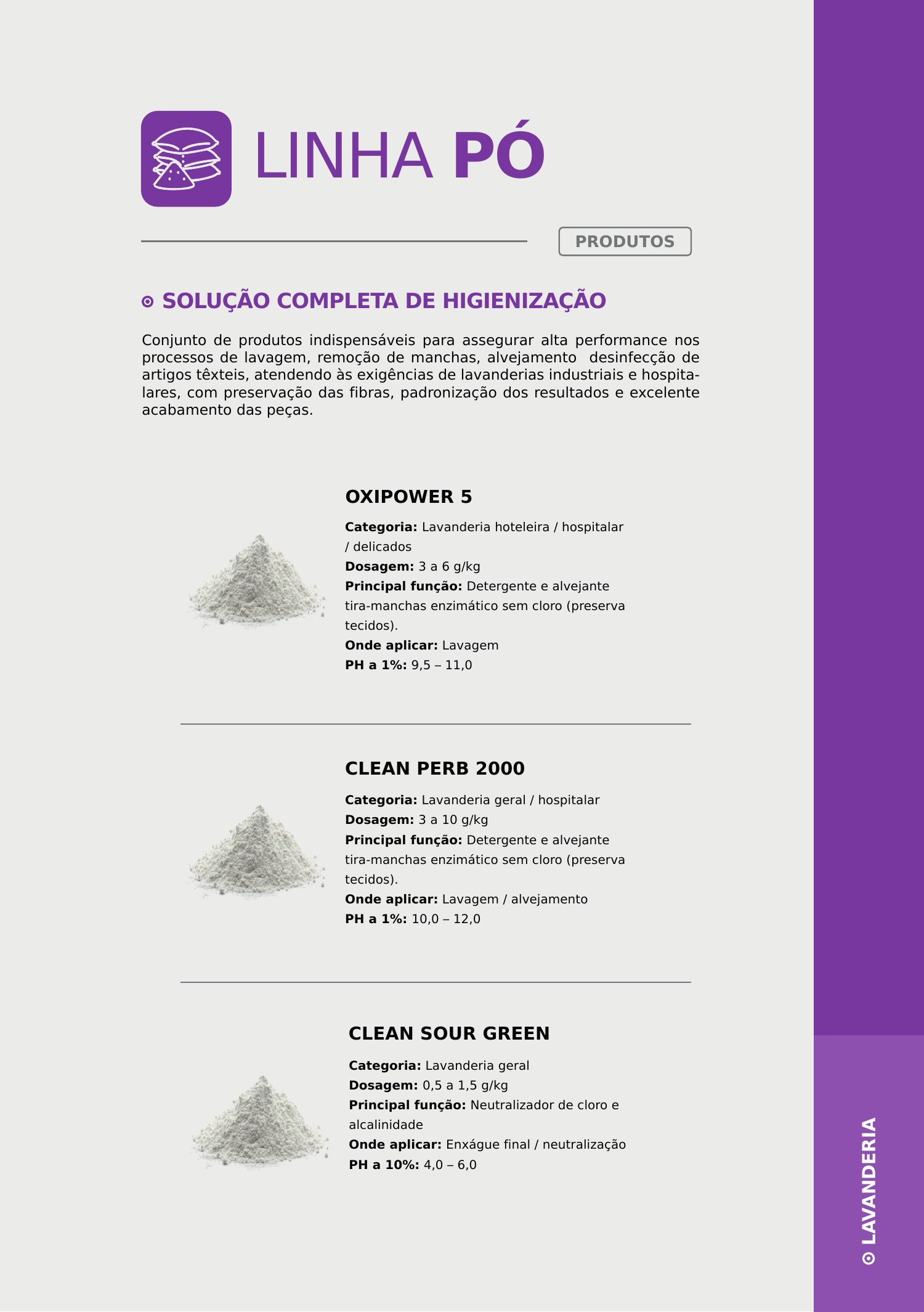 Linha em pó — etapa 2